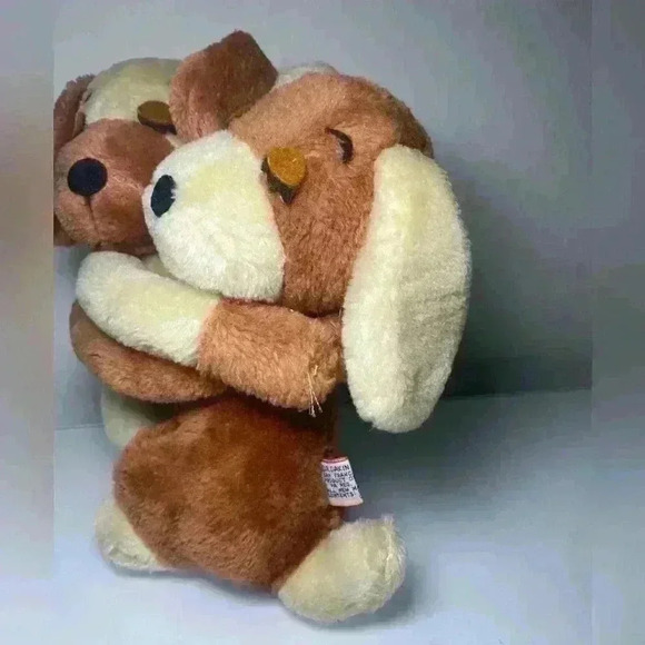 Vintage Dakin 1976 Hugging Dog Couple 9” Plush Soft Toy Stuffed Animal long arms - Picture 4 of 11